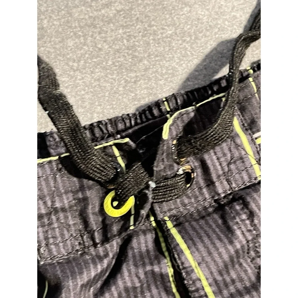 Ocean Pacific OP Ocean Pacific Swim Trunks Mens Small‎ Black Neon Board Shorts